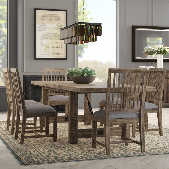 Greyleigh™ Mashpee 7 Piece Extendable Solid Wood Dining Set & Reviews